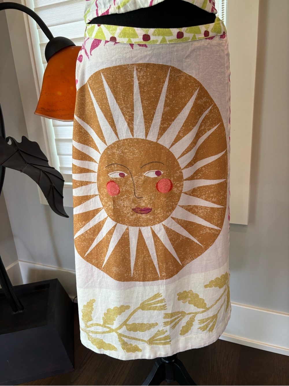 WOOL + NATURE x Celandine by Anthropologie Linen Blend Buckle Wrap Skirt, Sz XXS - Picture 4 of 11